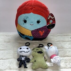 Nightmare Before Christmas Jack Plush Bag Clip Lot Sally Squishmallow